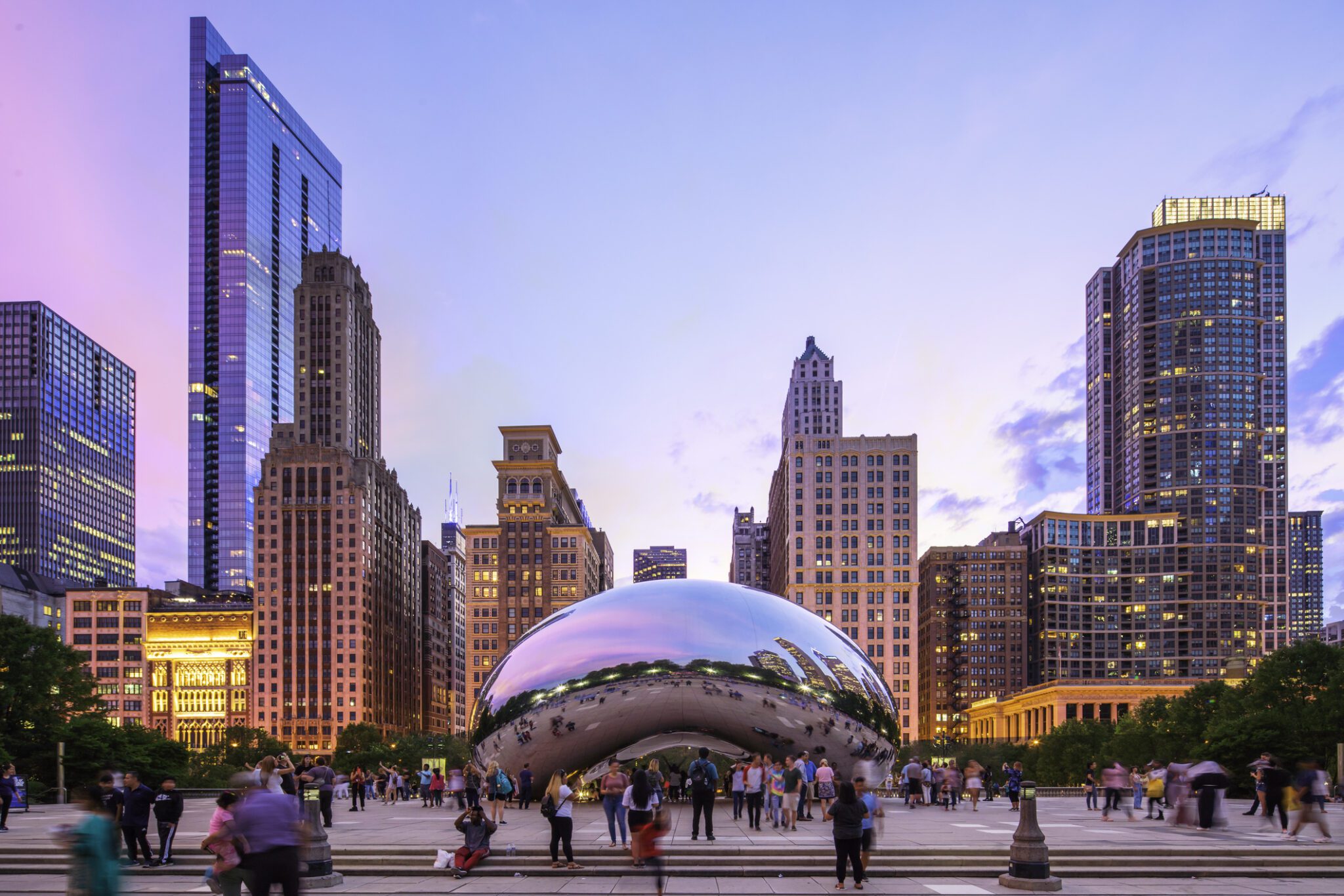 Cloud Gate At Dusk "the Bean"