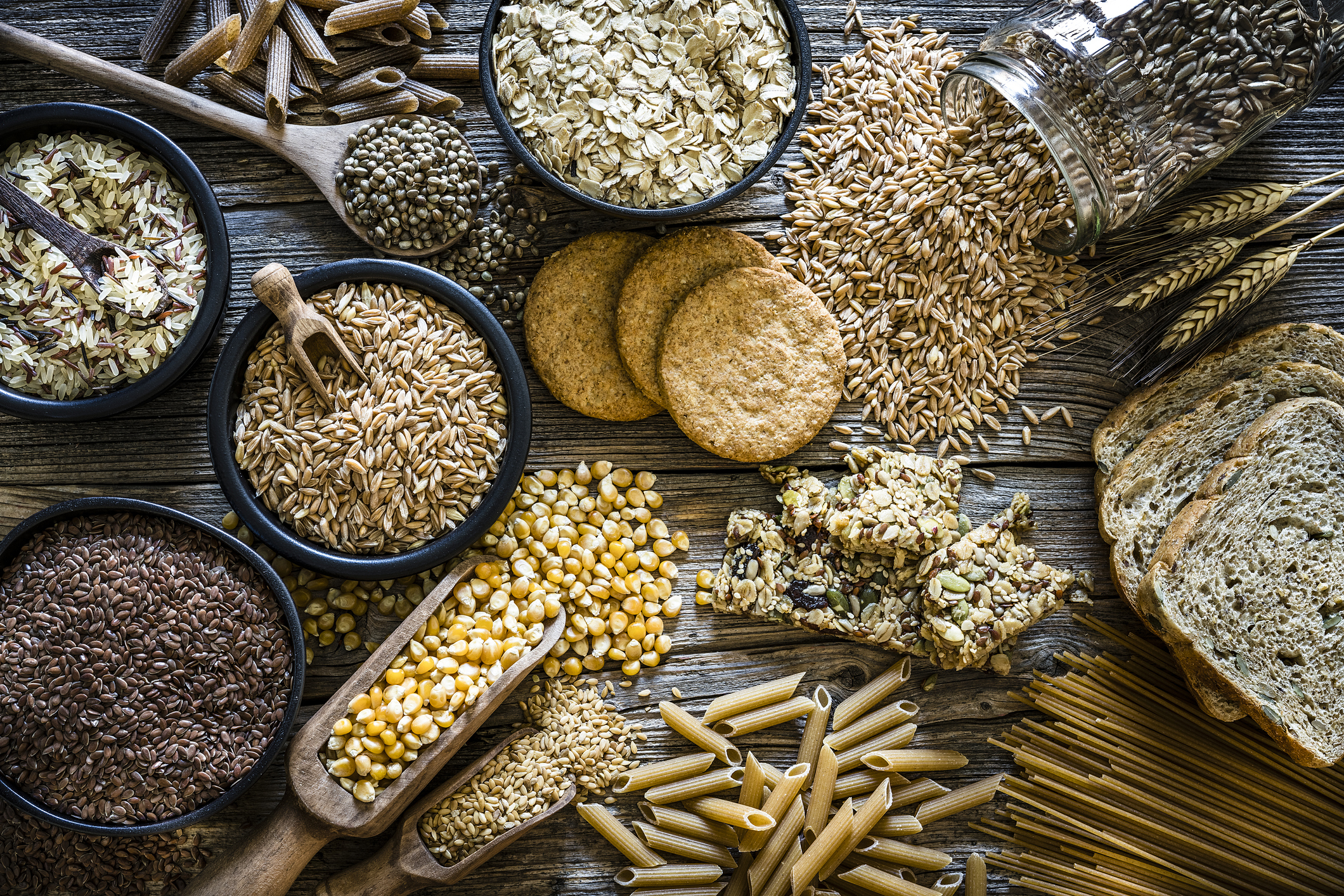 Whole grain food still life